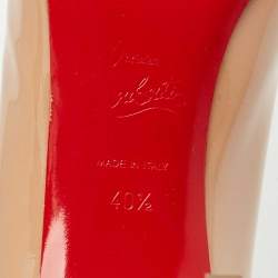 Christian Louboutin Beige Patent Leather Simple Pumps Size 40.5