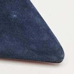 Christian Louboutin Navy Blue Suede Iriza D'orsay Pumps Size 40.5