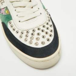 Christian Louboutin Multicolor Leather and Sequin Happyrui Sneakers Size 39