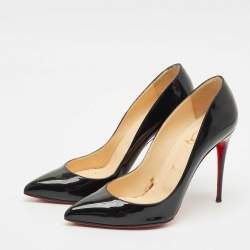 Christian Louboutin Black Patent Leather Pigalle Pumps Size 41