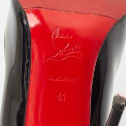 Christian Louboutin Black Patent Leather Pigalle Pumps Size 41