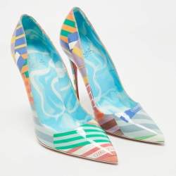 Christian Louboutin Multicolor Printed Patent Leather Hot Chick Pumps Size 40