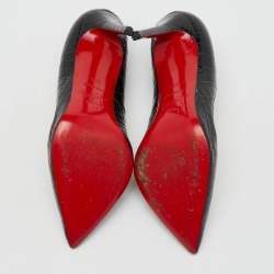 Christian Louboutin Black Crocodile Leather Pigalle Pumps Size 39.5