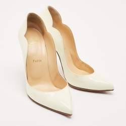Christian Louboutin White Patent Leather Hot Chick Pumps Size 39.5