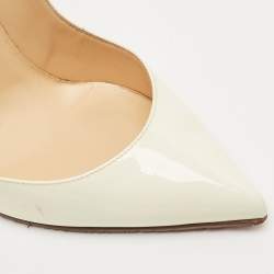 Christian Louboutin White Patent Leather Hot Chick Pumps Size 39.5
