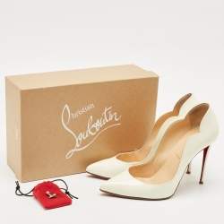 Christian Louboutin White Patent Leather Hot Chick Pumps Size 39.5