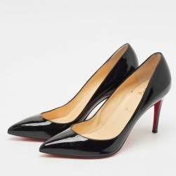 Christian Louboutin Black Patent Leather Pigalle Pumps Size 41