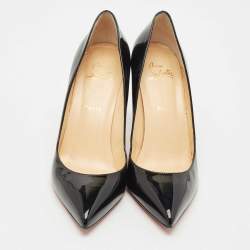 Christian Louboutin Black Patent Leather Pigalle Pumps Size 41