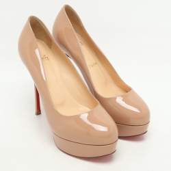 Christian Louboutin Beige Patent Leather Bianca Pumps Size 37