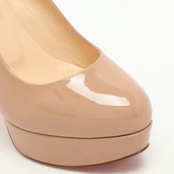 Christian Louboutin Beige Patent Leather Bianca Pumps Size 37