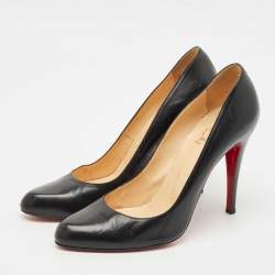 مملوكة مسبقًا Christian Louboutin Black Leather New Simple Pumps Size 40