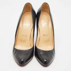 مملوكة مسبقًا Christian Louboutin Black Leather New Simple Pumps Size 40