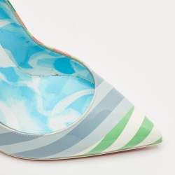 Pre Owned Christian Louboutin Multicolor Printed Patent Leather Hot Chick Pumps Size 36