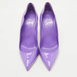 مملوكة مسبقًا Christian Louboutin Purple Patent Leather Hot Chick Pumps Size 38.5