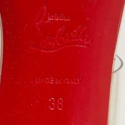 Christian Louboutin Transparent PVC Just Nothing Slide Sandals Size 38