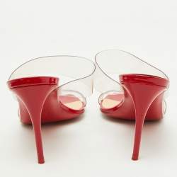Christian Louboutin Transparent PVC Just Nothing Slide Sandals Size 38