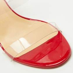 Christian Louboutin Transparent PVC Just Nothing Slide Sandals Size 38
