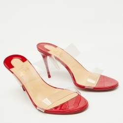 Christian Louboutin Transparent PVC Just Nothing Slide Sandals Size 38
