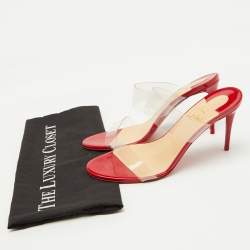 Christian Louboutin Transparent PVC Just Nothing Slide Sandals Size 38