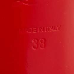 Pre Owned Christian Louboutin Black Leather Jenny Platform Pumps Size 38