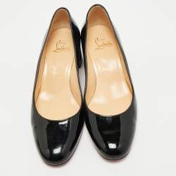 Pre Owned Christian Louboutin Black Patent Leather Miss Sab Pumps Size 36.5
