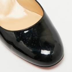 Pre Owned Christian Louboutin Black Patent Leather Miss Sab Pumps Size 36.5