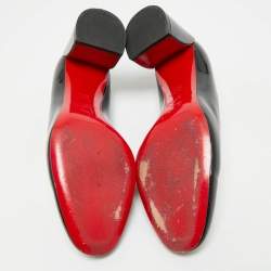 Pre Owned Christian Louboutin Black Patent Leather Miss Sab Pumps Size 36.5