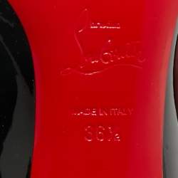 Pre Owned Christian Louboutin Black Patent Leather Miss Sab Pumps Size 36.5