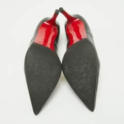 Pre Owned Christian Louboutin Black Leather Pigalle Pumps Size 37