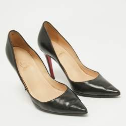 Pre Owned Christian Louboutin Black Leather Pigalle Pumps Size 37