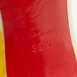 Pre Owned Christian Louboutin Multicolor Patent Leather and PVC Debout Pumps Size 36.5