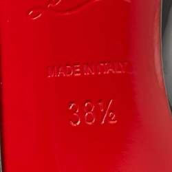 Pre Owned Christian Louboutin Black Patent Leather Bareta Pumps Size 38.5