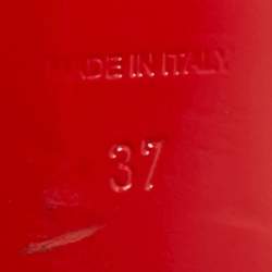 Pre Owned Christian Louboutin Beige Patent Leather Pigalle Pumps Size 37