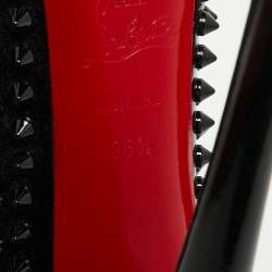 Pre Owned Christian Louboutin Patent Leather Spike Daffodile Pumps Size 36.5