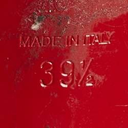 Pre Owned Christian Louboutin Beige Leather Spike Choca Lux Sandals Size 39.5