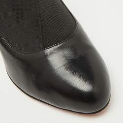 Pre Owned Christian Louboutin Black Band and Leather Toot Couverte Pumps Size 38