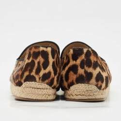 Pre Owned Christian Louboutin Two Tone Calf Hair Galia Espadrille Flats Size 42