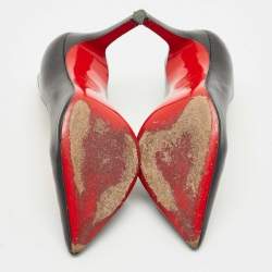 Pre Owned Christian Louboutin Black  Leather Pigalle Pumps Size 34