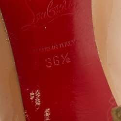 Pre Owned Christian Louboutin Beige Patent Leather Pigalle Pumps Size 36.5