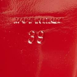 Pre Owned Christian Louboutin Black Leather Decalcoco Cross Strap Pumps 39