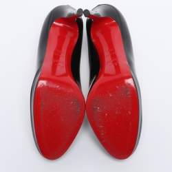 Pre Owned Christian Louboutin Black Patent Leather New Simple Pumps Size 38.5