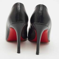 مملوكة مسبقًا Christian Louboutin Black Leather Bianca Pumps Size 34