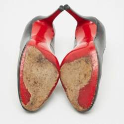 مملوكة مسبقًا Christian Louboutin Black Leather Bianca Pumps Size 34