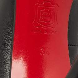 مملوكة مسبقًا Christian Louboutin Black Leather Bianca Pumps Size 34