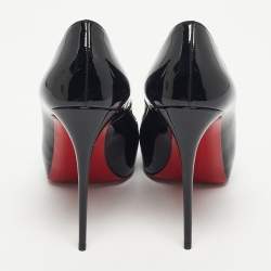 Pre Owned Christian Louboutin Black Patent Leather New Very Prive Pumps Size 39