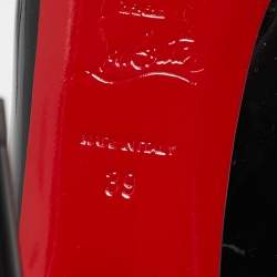 Pre Owned Christian Louboutin Black Patent Leather New Very Prive Pumps Size 39