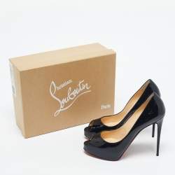 Pre Owned Christian Louboutin Black Patent Leather New Very Prive Pumps Size 39
