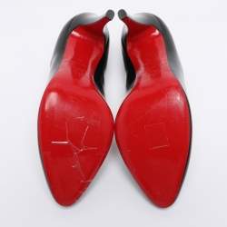 Pre Owned Christian Louboutin Black Patent Leather Simple Pumps Size 42