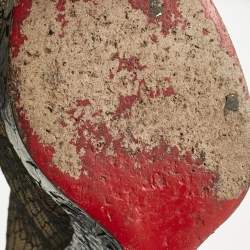 Pre Owned Christian Louboutin Black Python and Mesh Janet Wedge Pumps Size 36