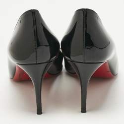 Pre Owned Christian Louboutin Black Patent Leather Kate Pumps Size 39